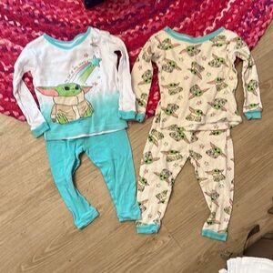 Star Wars White and Cream Pajama Sets with Teal Accents